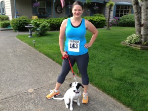 Lucy and I, pre-race